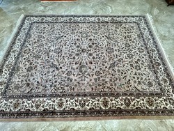 Indo Isfahan carpet 355x252cm hand knot.