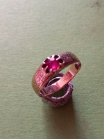 RÉGI 2,56 gramm 8 Karátos  Arany Piros köves (rubin ?? ) Női gyűrű