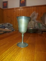Silver plated wine glass