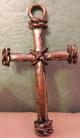Silver-plated /copper alloy/ crucifix