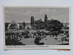Old postcard: Heringsdorf (Germany), beach promenade (50s)
