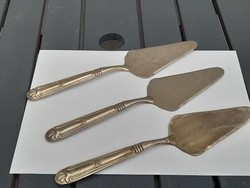 3 beautiful silver-plated cake paddles