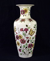 Zsolnay larger vase with butterfly pattern!