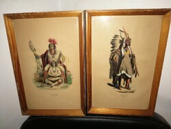 Two historical, American antique prints, marked, framed, for the attention of resellers!