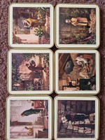Original English, cork coasters-set of 6