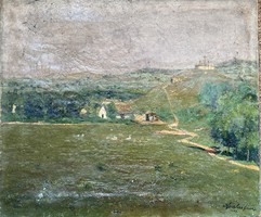 Landscape by József Kerekes - oil on canvas