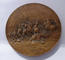 Grünwaldi csata& Wladyslaw Jagiello bronz plakett