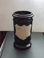 Apothecary black glass jar
