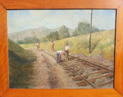 Horváth marked 1958 / track workers