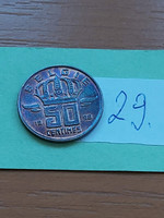 Belgium belgie 50 centimes 1998 bronze, miner 29