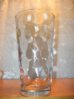 Set of 6 thick 0.5 L glasses with optical dots
