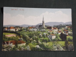 Képeslap,Postcard, Ausztria,Bad Hall Oberoesterreich, Bad Hall látkép, templom,1929