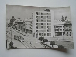 D201835   Debrecenj  Vöröshadsereg útja - villamos -  Állami Biztosító-  régi képeslap -    1963