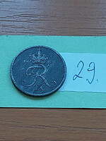 Denmark 2 cents 1956 zinc, ix. King Frederick 29