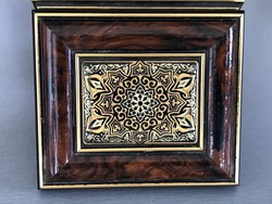 Toledo jewelry box made of 24 carat gold with Damascus inlay