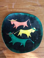 ART DECO BIKÁS kerámia falitányér