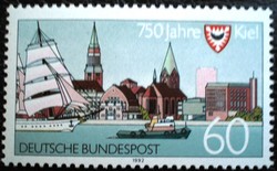 N1598 / Germany 1992 kiel 750. Annual stamp postal clearance