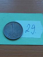 Netherlands 1 cent 1967 bronze, Queen Juliana 29