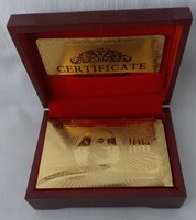 24-carat gold-plated poker card pack, in a decorative box