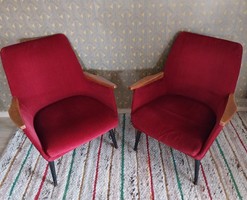 Two retro burgundy armchairs!