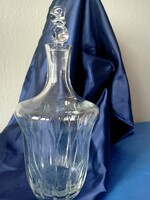 Polished crystal bottle with stopper