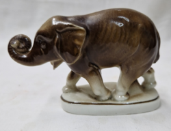 Old small porcelain elephant figurine in perfect condition 6.5 cm.