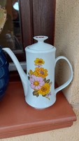 Alföldi porcelain pouring jug with flower gift and sugar holder