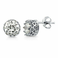 2.14Ct vvs1 h Valodi white moissanite diamond 925 sterling silver earrings