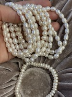 Amazing cultured pearl rubber bracelets