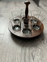 Cognac glass holder set