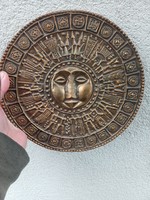 Beautiful priest Zoltan bronze wall decoration relief from the 60s