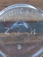 "Hungaria befőttes" üveg Antik befőttes konyha/spájz eszköz: Tokod jelzésű vastag üvegfalu,