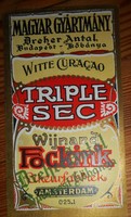 Háború előtti Dreher italcíme  (Triple sec likőr)