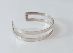 Silver open bracelet