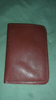 Old brown genuine leather wallet for men 9 x 12 cm as shown in the pictures