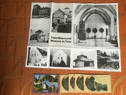 Tata - képeslapok és Tata múzeumai prospektus