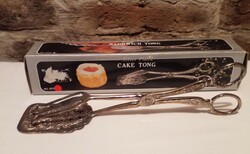 Silver plated cake tongs