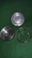 Retro metal storage glass ice cream thermos cylinder closes well, flawless as shown in the pictures