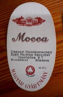 Háború előtti Dreher italcíme (Mocca likőr)