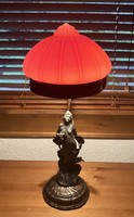 Table lamp with a woman figure - art nouveau