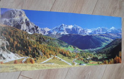 Poster 52.: Snowy mountain range, mountain village (photo poster)