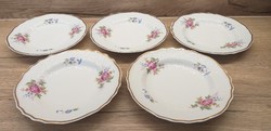 Porcelain cake plate with Hollóházi morning glory pattern for replacement