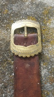 Antique copper belt buckle, waist belt