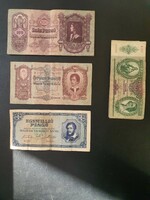 Pengő paper money, 4 types
