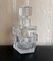 Josef hoffmann moser geometric offset art deco glass bottle pourer