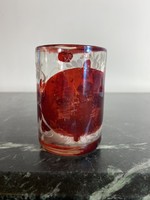 Antik festett üveg pohár