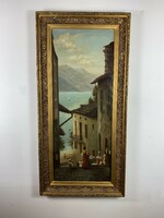 View of Lake Como, Italian painter, 1899