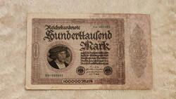 1923-as 100000 birodalmi márka (VF-) – Német weimari köztársaság | 1 db bankjegy