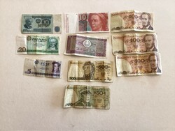 Foreign paper money.