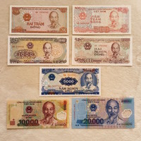 Vietnam line 200-20000 dong (unc) | 7 banknotes